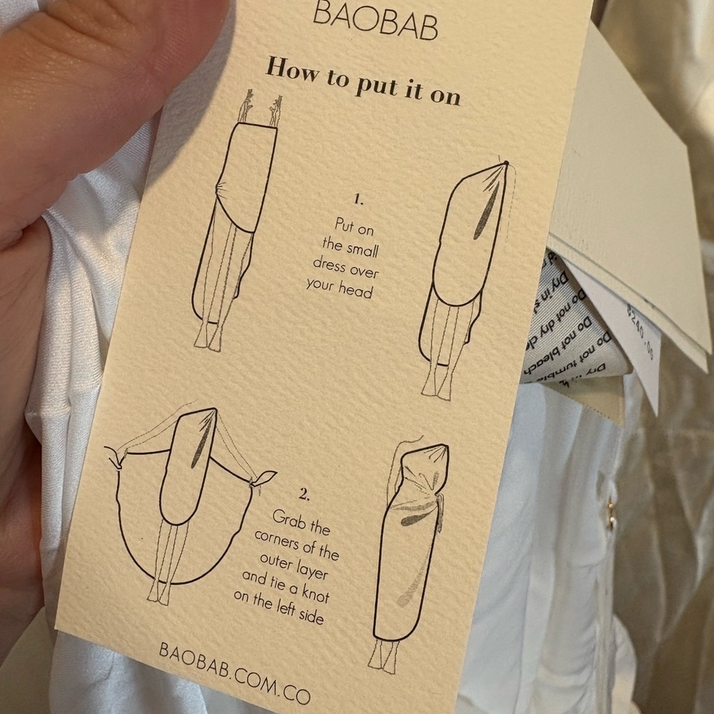 BAOBAB marea dress white satin wrap NWT - Picture 5 of 6